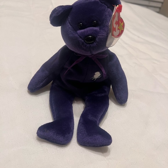Ty | Other | Ty Princess Diana The Purple Bear Beanie Baby With All